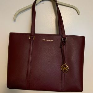 Michael Kors Large Burgundy Tote